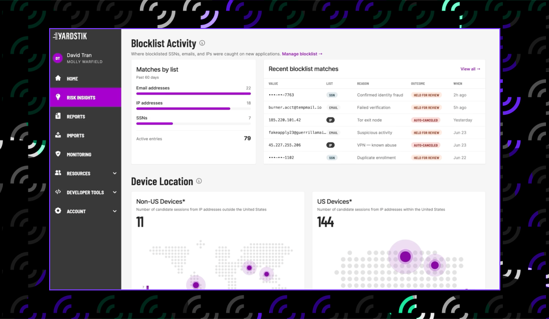 Fraud Insights dashboard screenshot